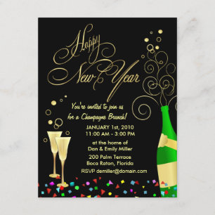 Neues Jahr-Party Einladungen - ChampagneBrunch