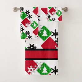 Neues Jahr, Weihnachten Badhandtuch Set