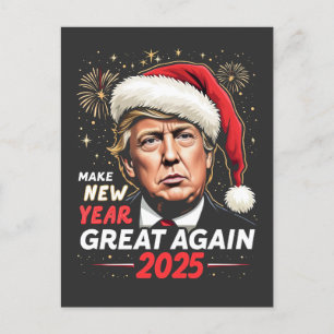 Neues Jahr wieder großartig 2025 Trump am Neuen Ab Postkarte