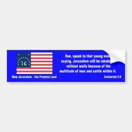 Neues Jerusalem - das versprochene Land Autoaufkleber