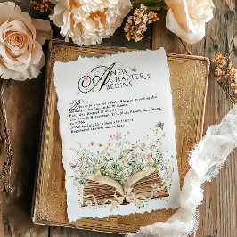 Neues Kapitel Anfängt Wildblume Babydusche buchen Einladung
