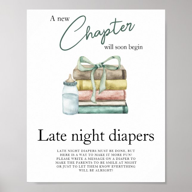 Neues Kapitel Baby Dusche - Spätabendtauchspiel Poster (Vorne)