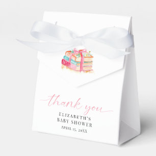 Neues Kapitel Baby Shower Aquarell Rosa Danke Geschenkschachtel