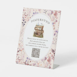 Neues Kapitel Babydusche Wildblume diaperture Sockelschild