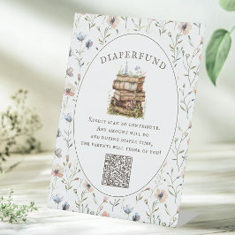 Neues Kapitel Babydusche Wildblume diaperture Sockelschild