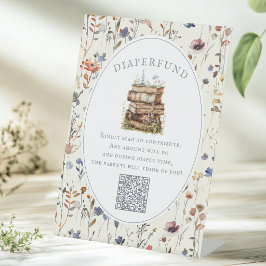 Neues Kapitel Babydusche Wildblume diaperture Sockelschild