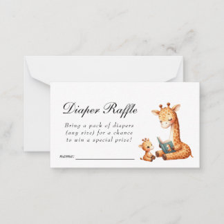 Neues Kapitel Babydusche-Windeln-Raffle-Ticket Mitteilungskarte