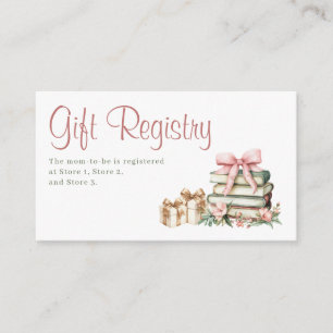 Neues Kapitel Beginnt Baby Shower Geschenkregistry Begleitkarte