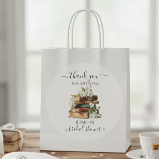 Neues Kapitel beginnt Brautdusche Buch Runder Aufkleber