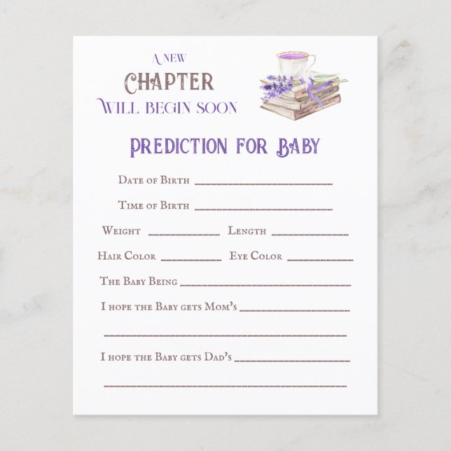 Neues Kapitel beginnt Buchempfehlungen für Baby Sh (Vorderseite)