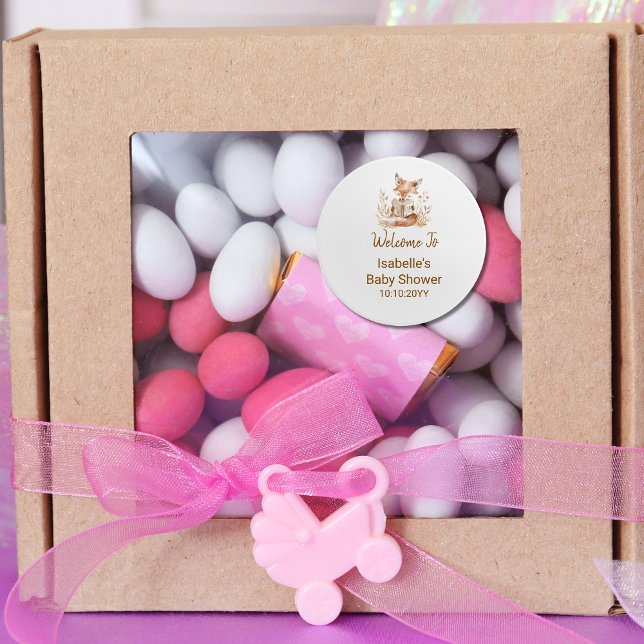 Neues Kapitel beginnt Fox Storybook Kinderdusche Runder Aufkleber (Von Creator hochgeladen)