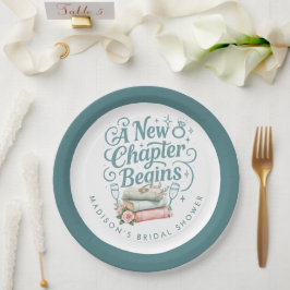 Neues Kapitel beginnt mit dem Brautparty Aquamarin Pappteller