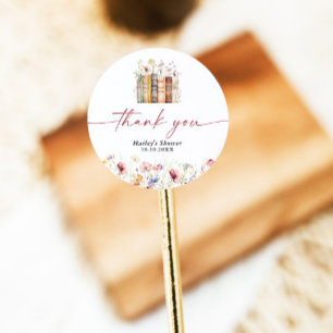 Neues Kapitel Beginnt Wildblume Brautparty Runder Aufkleber