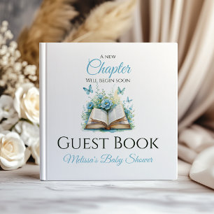 Neues Kapitel Boy Blue Brunch StoryBook Babyparty Gästebuch