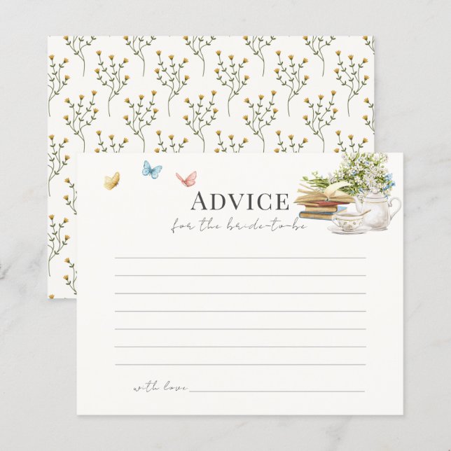 Neues Kapitel Brautparty Ratenkarte Tee Tee (Vorne/Hinten)