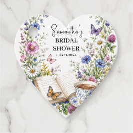 Neues Kapitel Buch Schmetterling Blumen Hochzeitsd Geschenkanhänger