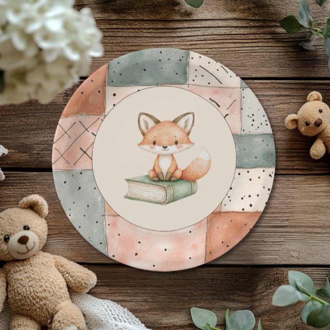 Neues Kapitel fängt Storybook Babydusche an Pappteller (Von Creator hochgeladen)