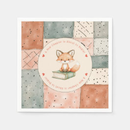 Neues Kapitel fängt Storybook Babydusche an Serviette