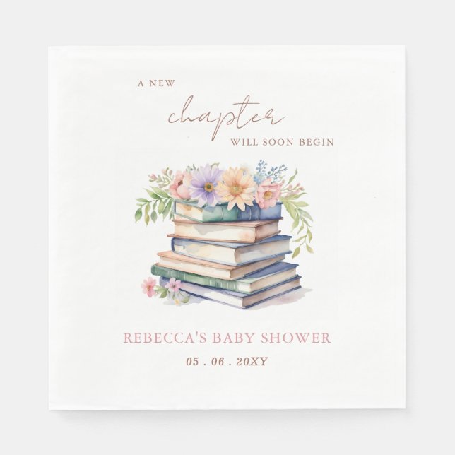 Neues Kapitel Geschichte Buch Gender Neutral Baby  Serviette (Vorderseite)