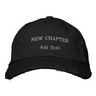 Neues Kapitel mit Text hinzufügen Schwarze Frisch- Bestickte Baseballkappe