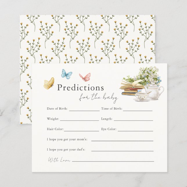 Neues Kapitel Party Tea Baby Vorhersagen (Vorne/Hinten)