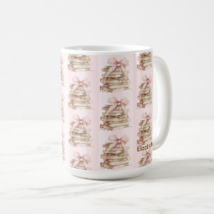 Neues Kapitel Rosa Bogen Streifen Kaffeetasse