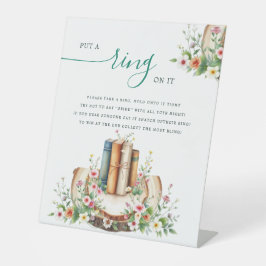 Neues Kapitel Storybook Setzen Sie ein Ring-Brautp Sockelschild