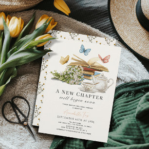 Neues Kapitel Tee Set Schmetterlinge Buch Kinderdu Einladung