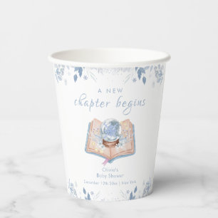 Neues Kapitel Winter Floral Schneeball Baby Shower Pappbecher