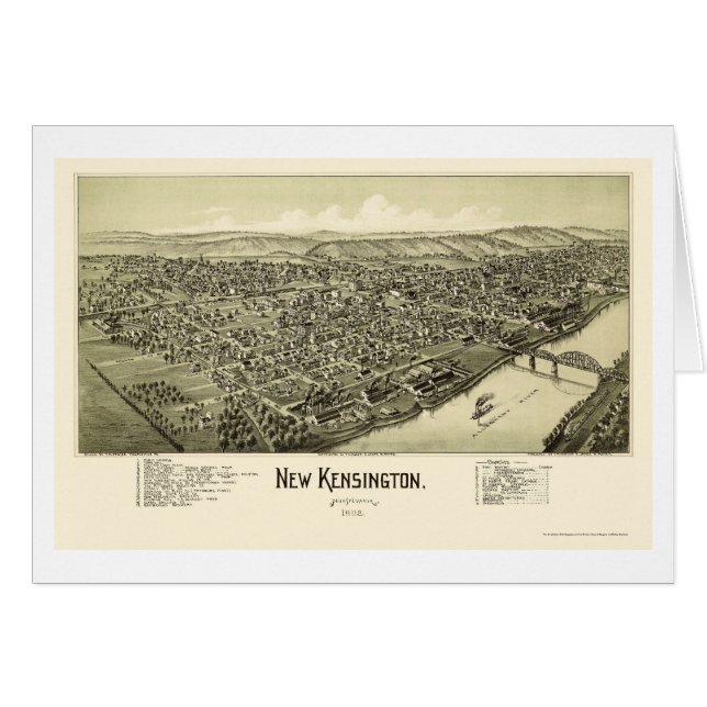 Neues Kensington, panoramische Karte PAs - 1902 (Vorderseite (Horizontal))