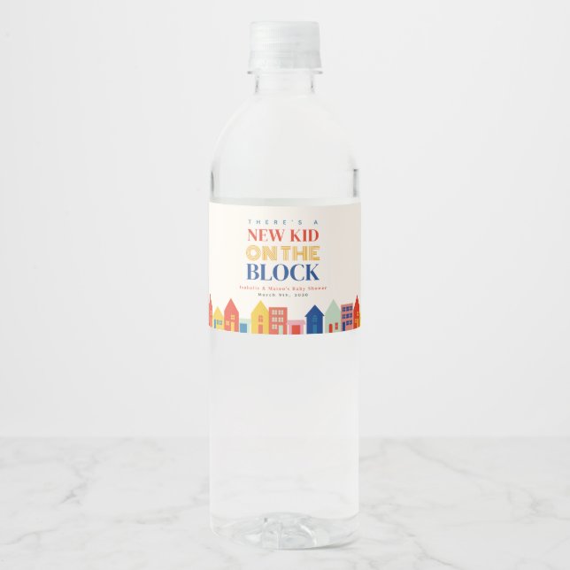 Neues Kind auf dem Blockhaus neutrale Babydusche (Vorderseite)