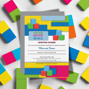 Neues Kind auf der Adoption Blockfoster Kinderdusc Einladung