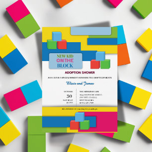 Neues Kind auf der Adoption Blockfoster Kinderdusc Einladung