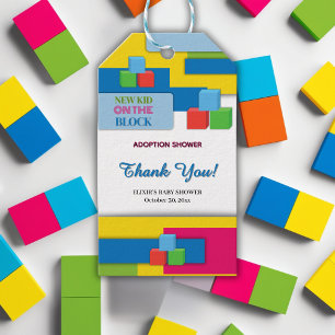 Neues Kind auf der Adoption Blockfoster Kinderdusc Geschenkanhänger