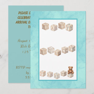 NEUES KIND DIGITALER DOWNLOAD BABY-SHOWER EINLADUNG