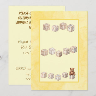 NEUES KIND DIGITALER DOWNLOAD BABY-SHOWER EINLADUNG