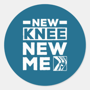Neues Knie Neues Ich Ersatz Erholung Chirurgie _1 Runder Aufkleber