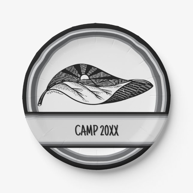 Neues Leaf Horizon Personalisiert Camping Picnic Pappteller (Vorderseite)