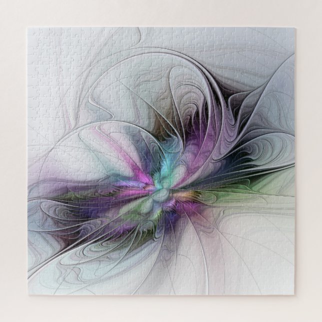 Neues Leben, buntes Abstraktes Fraktal Kunstfantas (Vertikal)