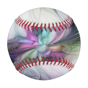Neues Leben, buntes Abstraktes Fraktal Kunstfantas Baseball