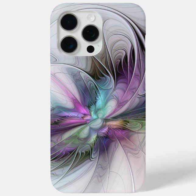 Neues Leben, buntes Abstraktes Fraktal Kunstfantas Case-Mate iPhone Hülle (Rückseite)