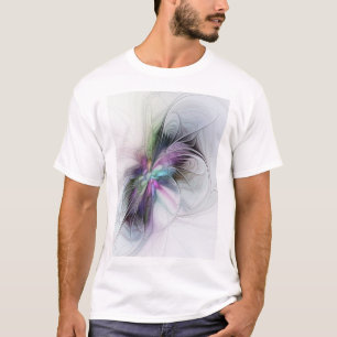 Neues Leben, buntes Abstraktes Fraktal Kunstfantas T-Shirt