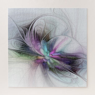 Neues Leben, farbenfrohe abstrakte Fraktal-Kunst-F