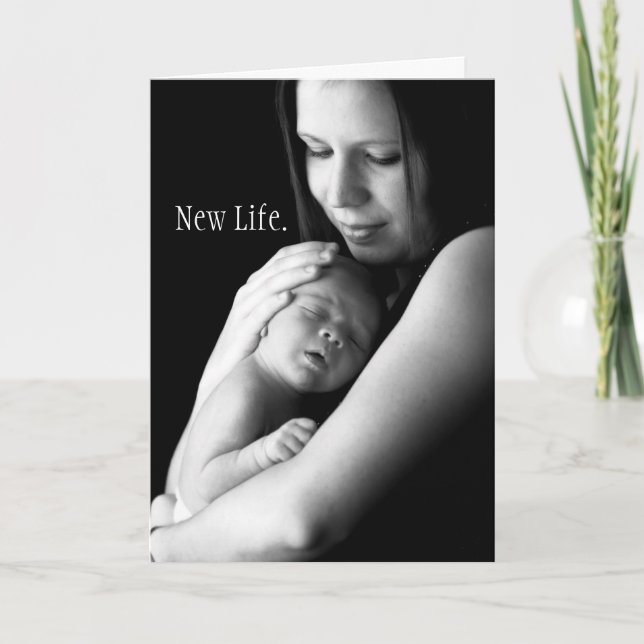 Neues Leben. Neue Liebe. Babykarte Karte (Vorderseite)