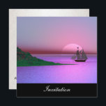 Neues Lila Einladungs-Schiff Einladung<br><div class="desc">Neue öffentliche Einladung Neue Lila Einladung</div>