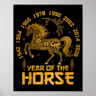 Neues Lunar Chinesisches Pferd-Zodiak Poster