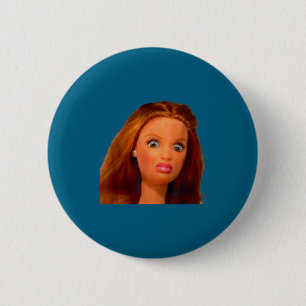 Neues lustiges, ramponiertes Puppen-Gesicht-Meme Button