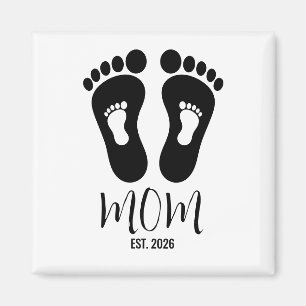 Neues Mamma-Baby-Fußabdrücke Etabliert  Magnet