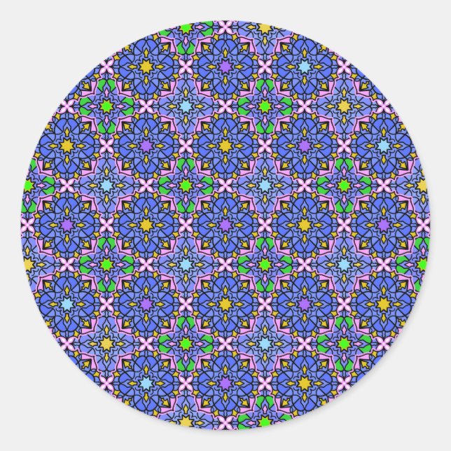 Neues Mandala 2 Runder Aufkleber (Vorderseite)