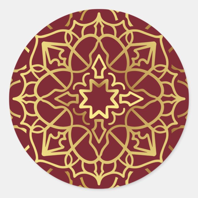 Neues Mandala 4 Runder Aufkleber (Vorderseite)